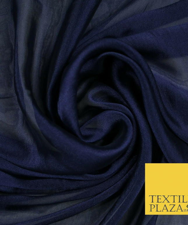 14 COLOURS Plain Silky Two Tone Sheer Georgette Dress Fabric Draping Lining 58"