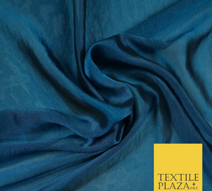 14 COLOURS Plain Silky Two Tone Sheer Georgette Dress Fabric Draping Lining 58"