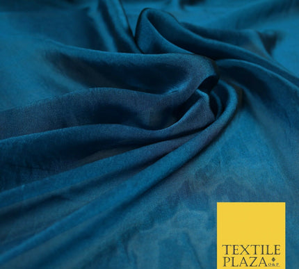 14 COLOURS Plain Silky Two Tone Sheer Georgette Dress Fabric Draping Lining 58"