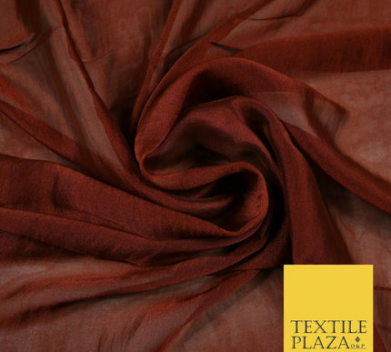 14 COLOURS Plain Silky Two Tone Sheer Georgette Dress Fabric Draping Lining 58"