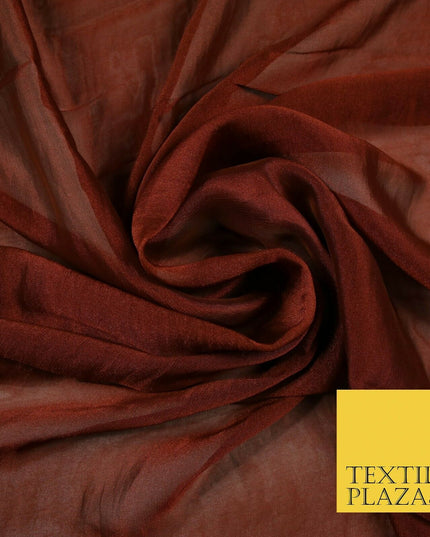 14 COLOURS Plain Silky Two Tone Sheer Georgette Dress Fabric Draping Lining 58"