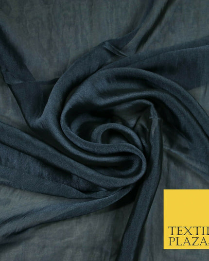 14 COLOURS Plain Silky Two Tone Sheer Georgette Dress Fabric Draping Lining 58"