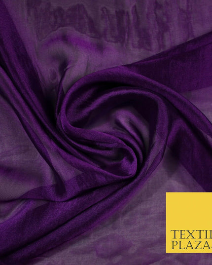 14 COLOURS Plain Silky Two Tone Sheer Georgette Dress Fabric Draping Lining 58"