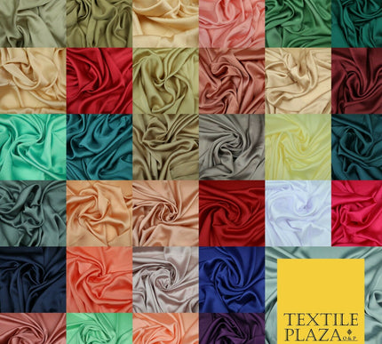 Fine Silky Soft Sateen Satin Georgette Dress Fabric Draping Lining - 45 COLOURS
