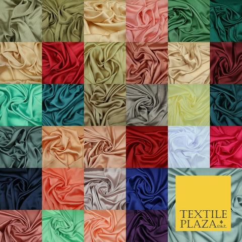 Fine Silky Soft Sateen Satin Georgette Dress Fabric Draping Lining - 45 COLOURS