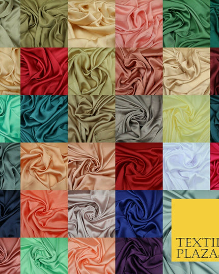 Fine Silky Soft Sateen Satin Georgette Dress Fabric Draping Lining - 45 COLOURS