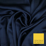 Fine Silky Soft Sateen Satin Georgette Dress Fabric Draping Lining - 45 COLOURS