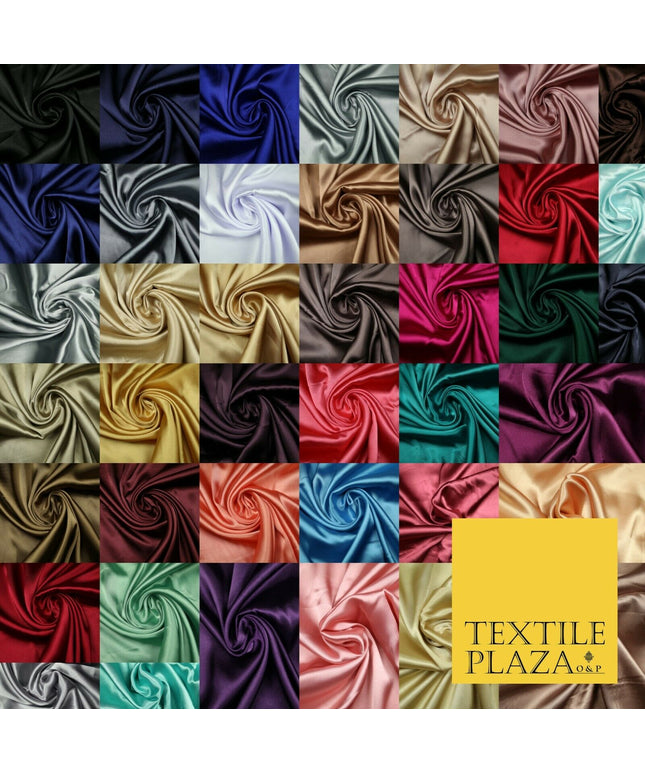 OVER 40 COLOURS - Fine Silky Soft Charmeuse Satin Dress Fabric Draping Lining