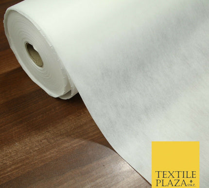 WHITE Premium 75cm Iron On Fusible MEDIUM WEIGHT Interfacing Buckram Fabric 5309