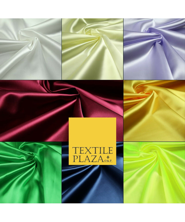 Premium Silky Smooth COUNTESS SATIN Dress Fabric Bridal Draping - 8 COLOURS 45"