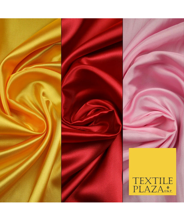 Premium Plain Silky ACETATE SATIN Dress Fabric Wedding Draping - 3 COLOURS 45"