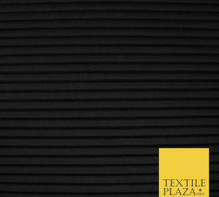 BLACK Mix Variety of Pleated Crinkle Striped Plisse Dress Fabrics 58" 13 DESIGNS