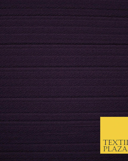 Textured Pleated Crushed Crinkle Textured Ribbed Stretch Jersey Fabric 5 COLOURS