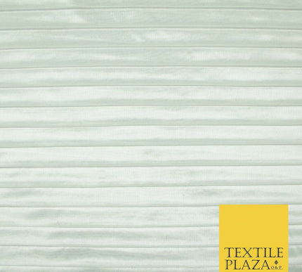 White Blush Pink 2cm Pleated Crinkle Stretch Silky Plisse Satin Fabric Dress 58"