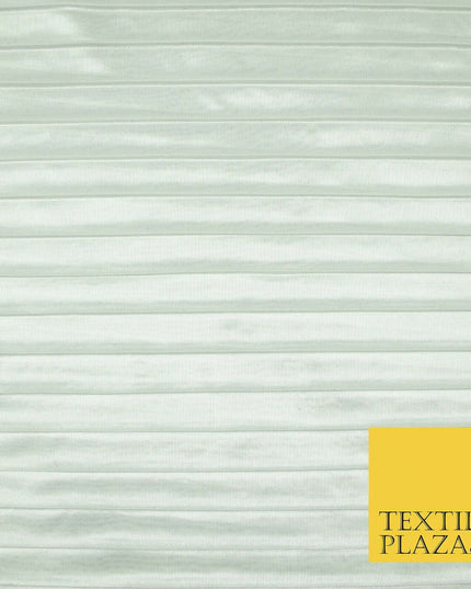 White Blush Pink 2cm Pleated Crinkle Stretch Silky Plisse Satin Fabric Dress 58"