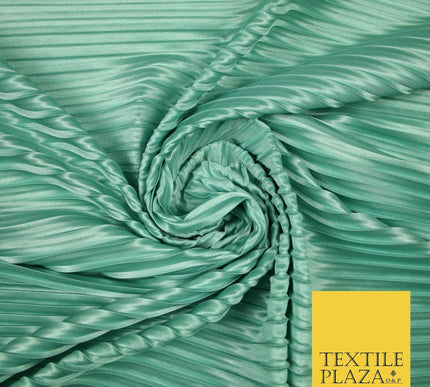 1cm Wide Pleated Crushed Crinkle Stretch Silky Plisse Satin Fabric Dress 58"