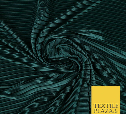 1cm Wide Pleated Crushed Crinkle Stretch Silky Plisse Satin Fabric Dress 58"