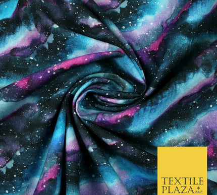 Space Watercolour Galaxy Nebula Digital Print 100% Cotton Fabric 58" 5410
