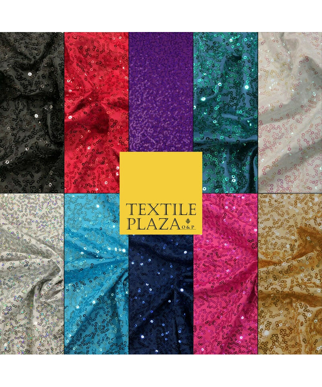 Luxury Sequin Dancewear Spandex Lycra Dress Fabric Stretch Costume 10 COLOURS