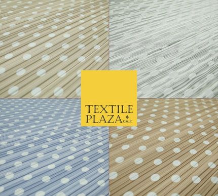 1cm White Spotted Printed Pleated Plisse Satin Stretch Fabric 58" 4 COLOURS