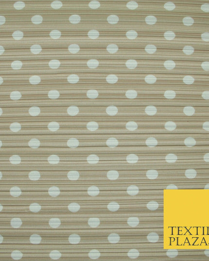 1cm White Spotted Printed Pleated Plisse Satin Stretch Fabric 58" 4 COLOURS
