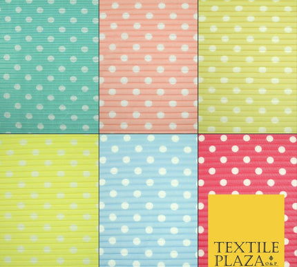 6 COLOURS 1cm White Spotted Printed Pleated Plisse Georgette Stretch Fabric 58"
