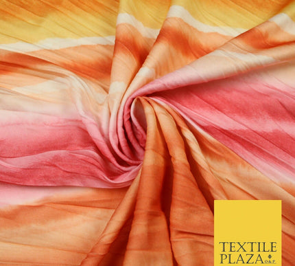 Multicolour Creased Watercolour Shaded Striped Printed Jersey Fabric 5452