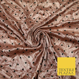 9 COLOURS - Crushed Creased 4mm Spotted Polka Dot Polyester Stretch Satin Fabric