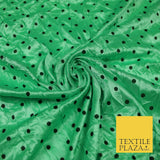 9 COLOURS - Crushed Creased 4mm Spotted Polka Dot Polyester Stretch Satin Fabric