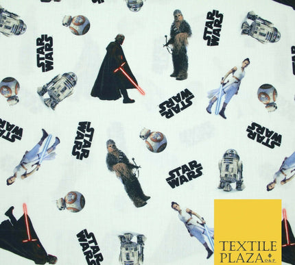 Star Wars Mandalorian R2D2 BB-8 Chewbacca Digital Print 100% Cotton Fabric 5503