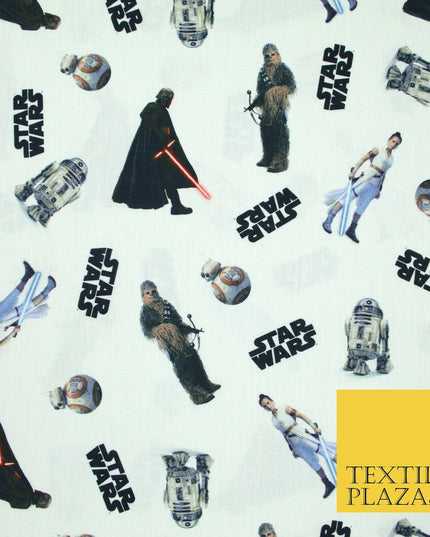 Star Wars Mandalorian R2D2 BB-8 Chewbacca Digital Print 100% Cotton Fabric 5503
