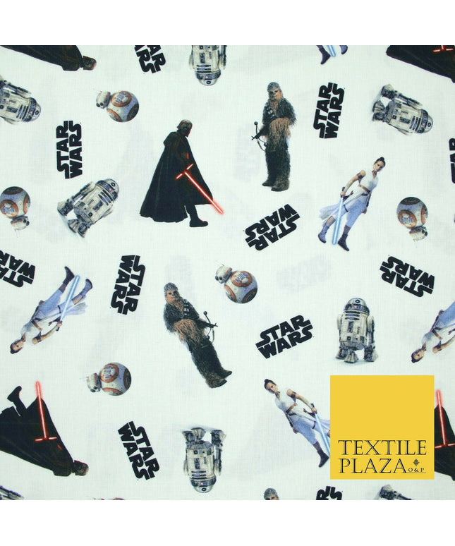 Star Wars Mandalorian R2D2 BB-8 Chewbacca Digital Print 100% Cotton Fabric 5503