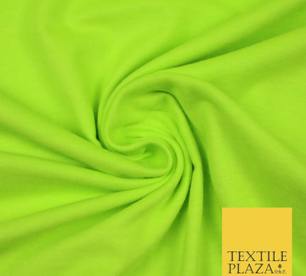 Plain LIME GREEN Winceyette Soft 100% Brushed Cotton Fabric Flannel 59" 5471