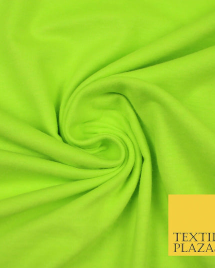 Plain LIME GREEN Winceyette Soft 100% Brushed Cotton Fabric Flannel 59" 5471