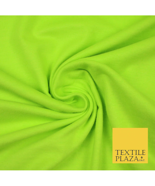 Plain LIME GREEN Winceyette Soft 100% Brushed Cotton Fabric Flannel 59" 5471