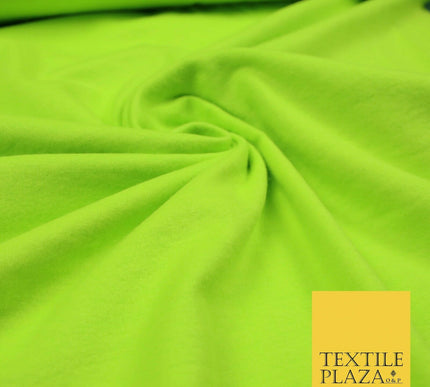 Plain LIME GREEN Winceyette Soft 100% Brushed Cotton Fabric Flannel 59" 5471