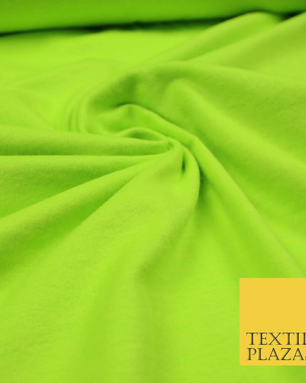 Plain LIME GREEN Winceyette Soft 100% Brushed Cotton Fabric Flannel 59" 5471