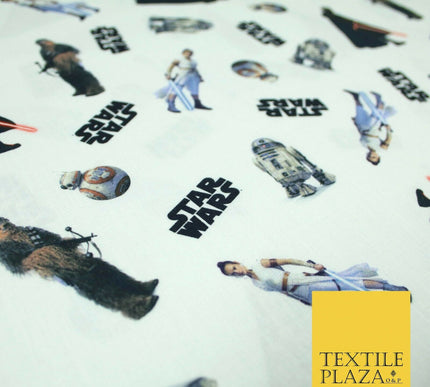 Star Wars Mandalorian R2D2 BB-8 Chewbacca Digital Print 100% Cotton Fabric 5503