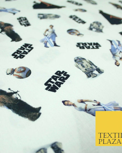 Star Wars Mandalorian R2D2 BB-8 Chewbacca Digital Print 100% Cotton Fabric 5503
