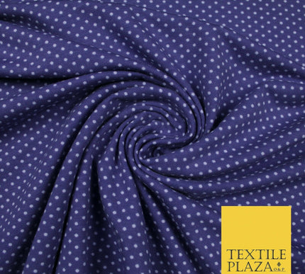 4 COLOURS - Pin Dot Mini Spotted Printed Soft Organic Cotton Jersey Fabric 59"