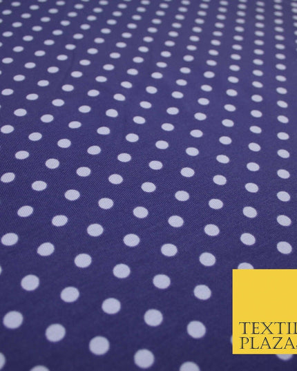 6mm Spotted Polka Dot Printed Soft Organic Cotton Jersey Fabric 59" 3 COLOURS
