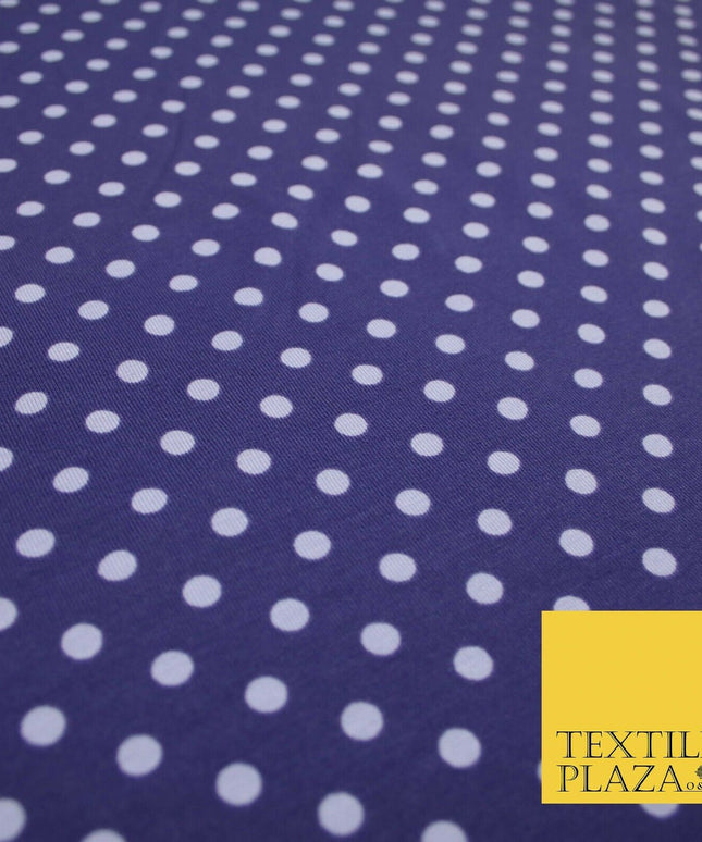 6mm Spotted Polka Dot Printed Soft Organic Cotton Jersey Fabric 59" 3 COLOURS