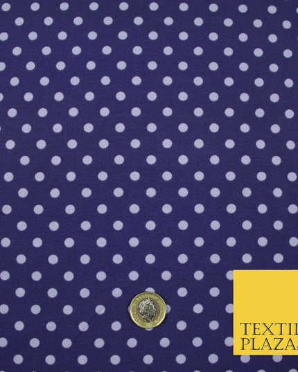 6mm Spotted Polka Dot Printed Soft Organic Cotton Jersey Fabric 59" 3 COLOURS