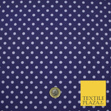 6mm Spotted Polka Dot Printed Soft Organic Cotton Jersey Fabric 59" 3 COLOURS