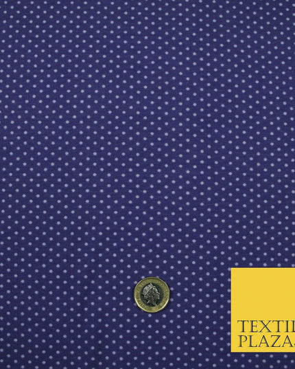4 COLOURS - Pin Dot Mini Spotted Printed Soft Organic Cotton Jersey Fabric 59"
