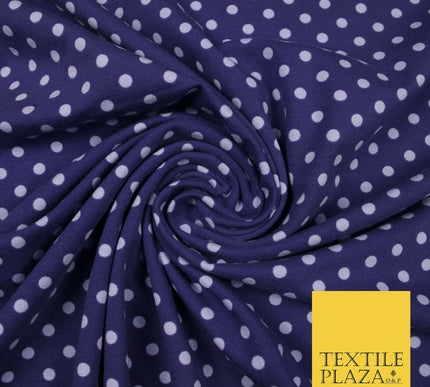 6mm Spotted Polka Dot Printed Soft Organic Cotton Jersey Fabric 59" 3 COLOURS