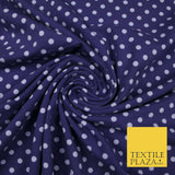 6mm Spotted Polka Dot Printed Soft Organic Cotton Jersey Fabric 59" 3 COLOURS