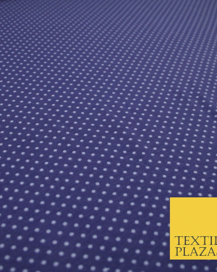 4 COLOURS - Pin Dot Mini Spotted Printed Soft Organic Cotton Jersey Fabric 59"
