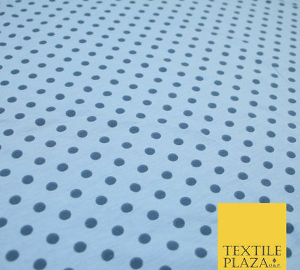 6mm Spotted Polka Dot Printed Soft Organic Cotton Jersey Fabric 59" 3 COLOURS