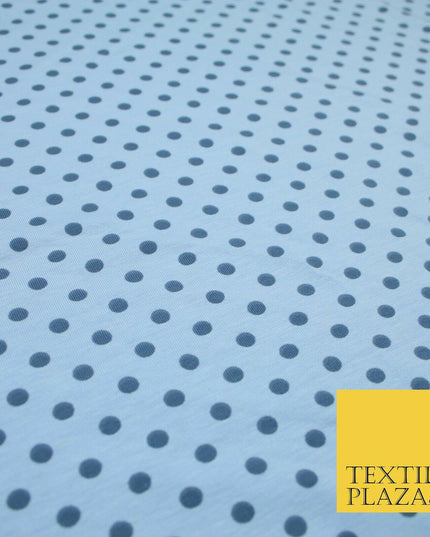 6mm Spotted Polka Dot Printed Soft Organic Cotton Jersey Fabric 59" 3 COLOURS